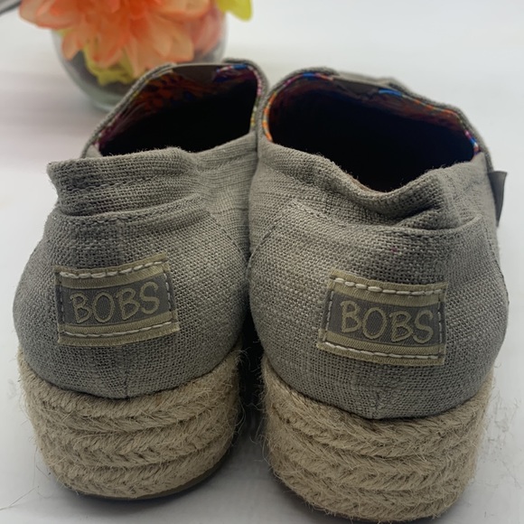 Bobs by Skechers Natural Gray Espadrille W/ Memory Foam Footbed 8.5 ESP4064 - Picture 6 of 11